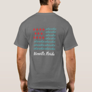 T-shirt Niceville, Floride Ocean Wave Drapeau Tee