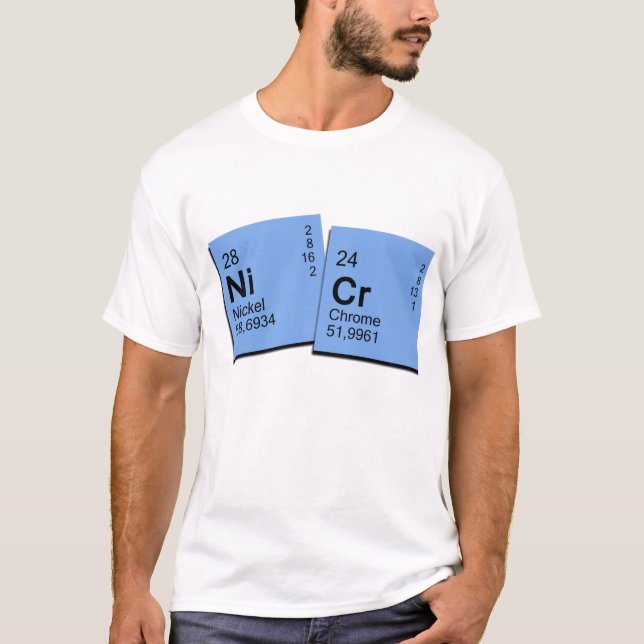T-shirt nickel chrome  pour fond blanc (Devant)