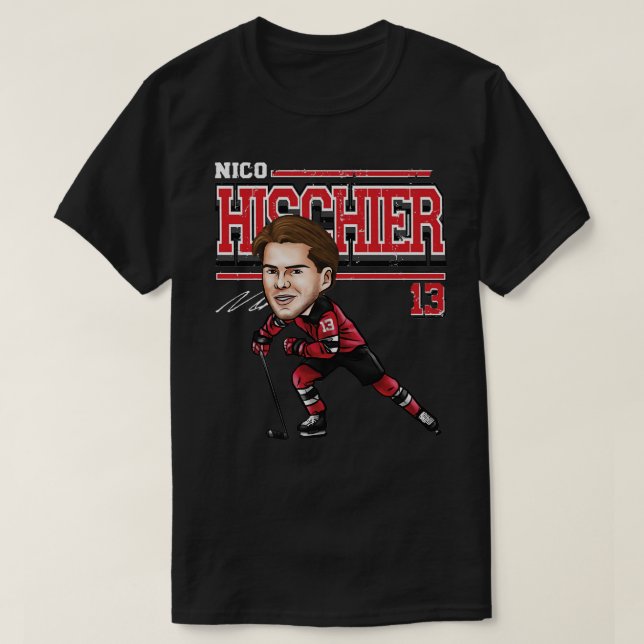 T-shirt Nico Hischier New Jersey toon 1 (Design devant)