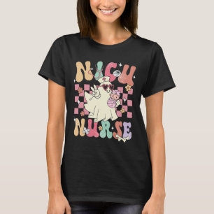 T-shirt Nicu Nurse Éffrayant Ghost Halloween mignonne Nurs