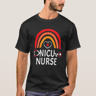 T-shirt Nicu Nurse Rainbow Icu Équipe néonatale Minuscules