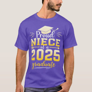 T-shirt Nièce fière d'un diplômé de la promotion 2025 remi