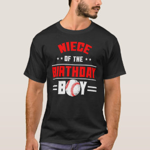 T-shirt Niece Of The Birthday Boy Baseball Thème Famille B
