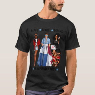 T-shirt Nièce panaméenne bénie Bougee noire Drapeau du Pan