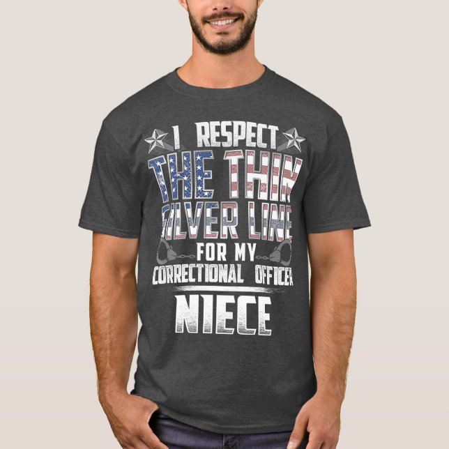 T-shirt Niece Thin Silver Line Agent correctionnel (Devant)