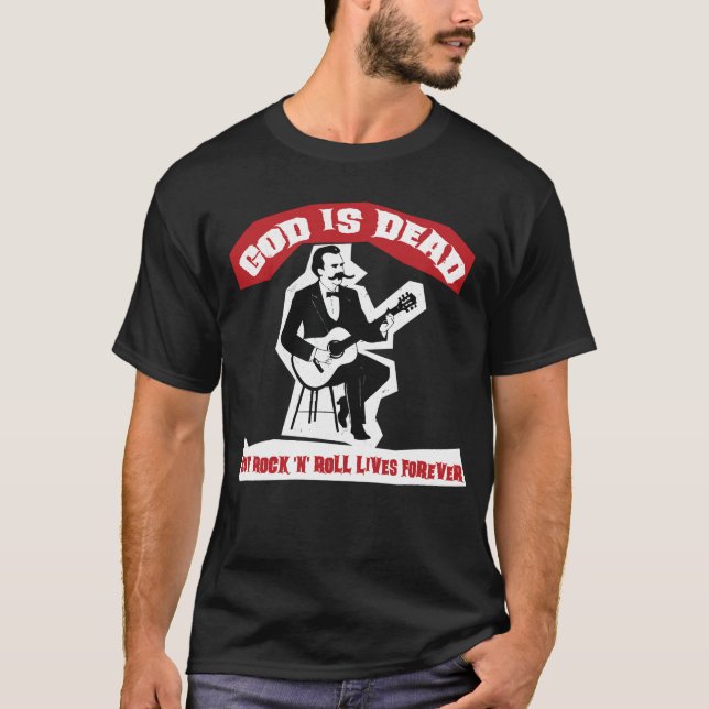 T-shirt Nietzsche Guitare Dieu est mort (Devant)