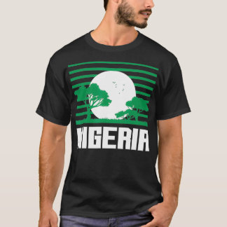 T-shirt Nigeria Afrique Vintage coucher de soleil Savannah