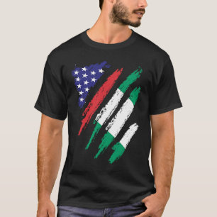 T-shirt Nigeria American Grosse Drapeau USA Patriot Herita