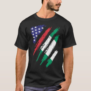 T-shirt Nigeria American Grosse Drapeau USA Patriot Herita