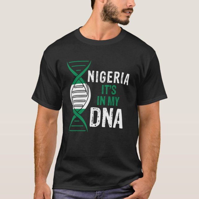 T-shirt Nigeria, c'est dans mon ADN, fier du drapeau nigér (Devant)