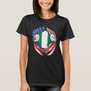 T-shirt Nigeria Drapeau Américain Fier de Mon Héritag Nigé