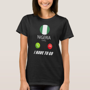 T-shirt Nigeria Drapeau Souvenir Le Nigeria Appelle