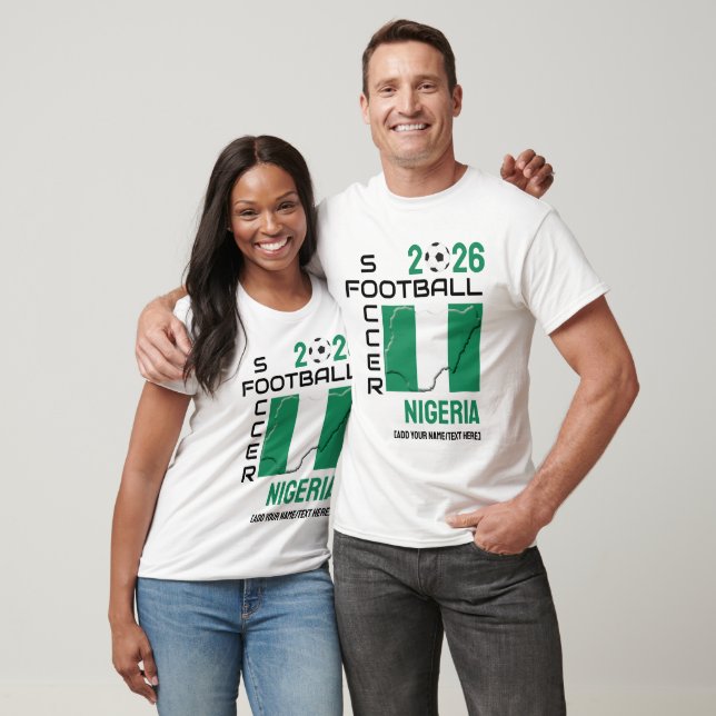 T-shirt NIGERIA Football Coutume 2026 TOUTE ANNÉE (Unisexe)
