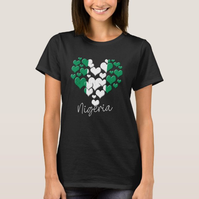 T-shirt Nigeria Nigeria Drapeau Afrique Fière Amour du Coe (Devant)