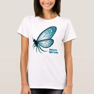 T-shirt Nightfaries de Neon - Papillon noir brillant dans