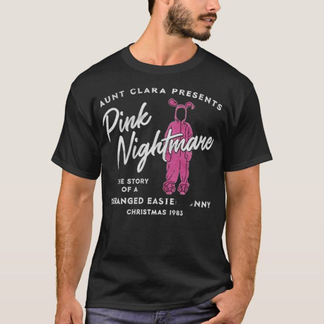 T-shirt Nightmare rose drôle (Devant)