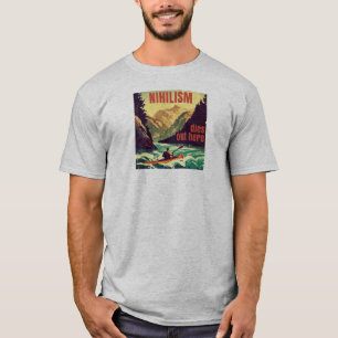 T-shirt Nihilisme Décède Ici Kayak