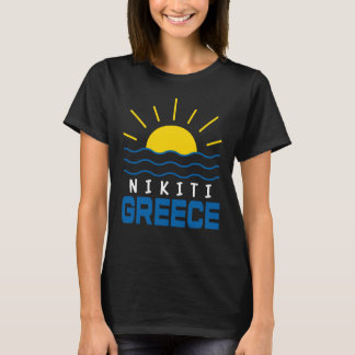 T-shirt Nikiti Grèce Sunshine and Sea Waves Femmes