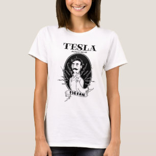 T-shirt Nikola Tesla et son pigeon