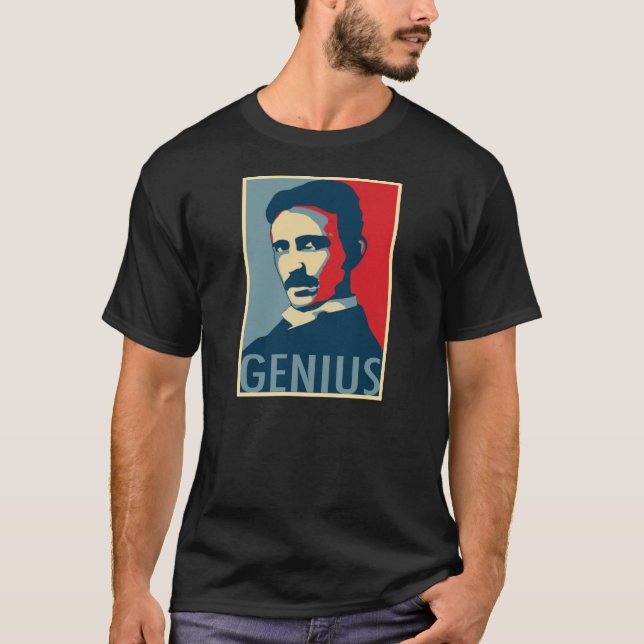 T-shirt Nikola Tesla Obama (Devant)