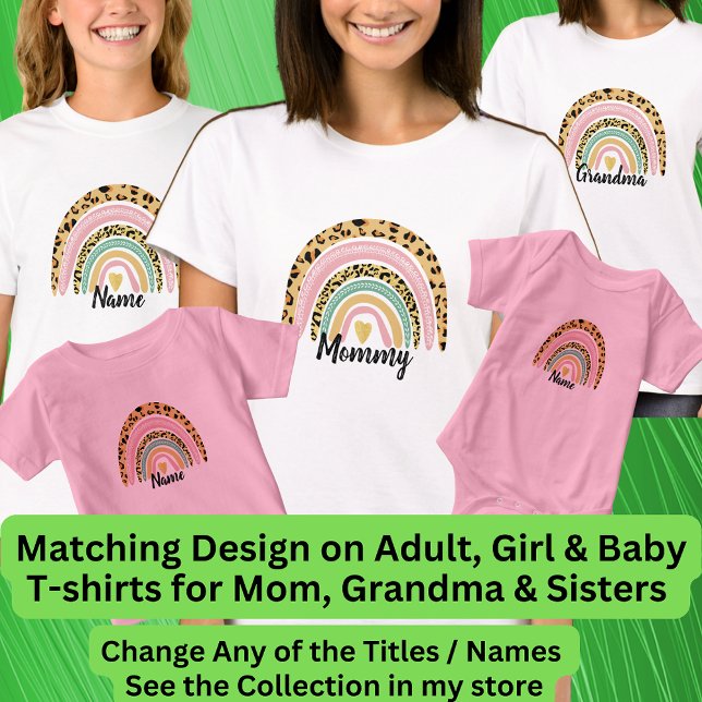 T-shirt N'Importe Quel Nom Maman Mamie Grand-Mère Boho Rai (Créateur téléchargé)