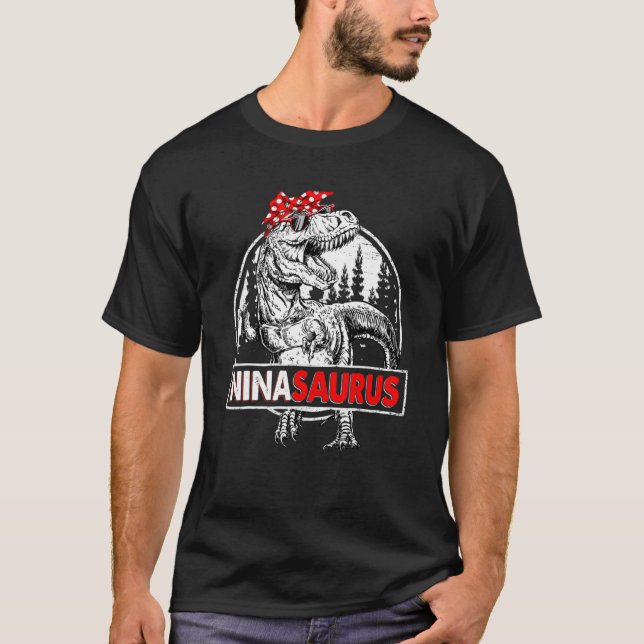 T-shirt Ninasaurus Rex Dinosaur Nina Saurus Fête des mères (Devant)