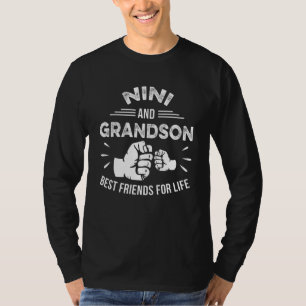 T-shirt Nini Et Grandson Correspondant Fist Bump Meilleur 