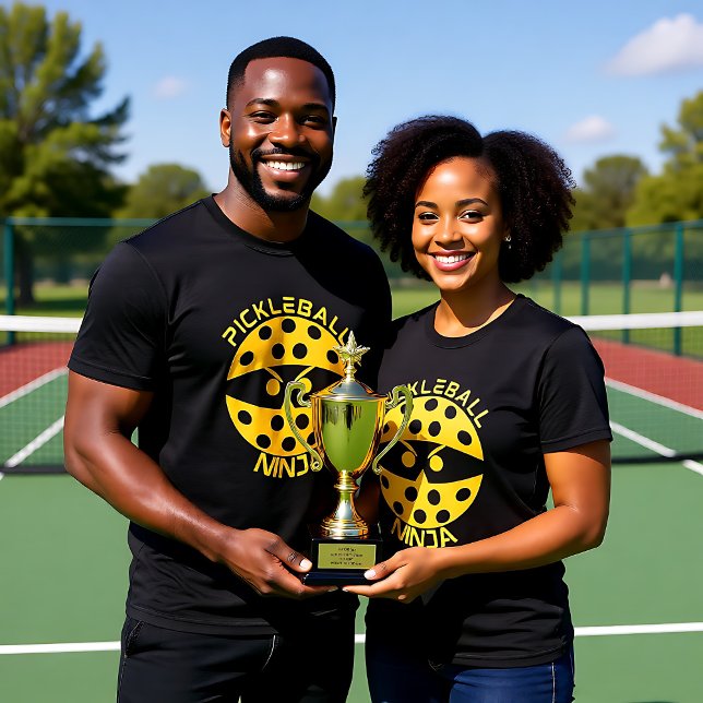 T-shirt Ninja (Yellow Pickleball Ninja T-Shirt)