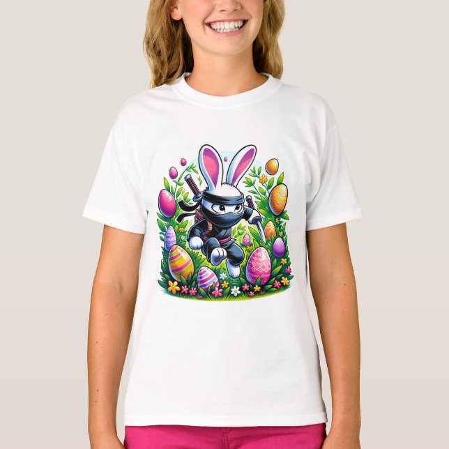T-shirt Ninja Bunny Aventure de Pâques (Devant)