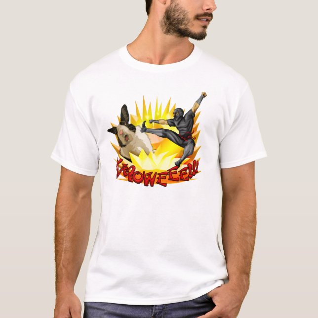 T-shirt Ninja contre le lapin (Devant)