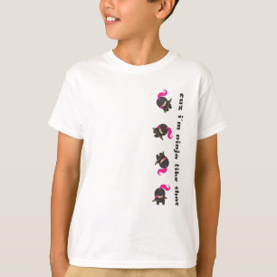 T-shirt Ninja croulant rose
