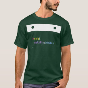 T-shirt Ninja CSS Drôle Programmation Plaisanteries Couleu