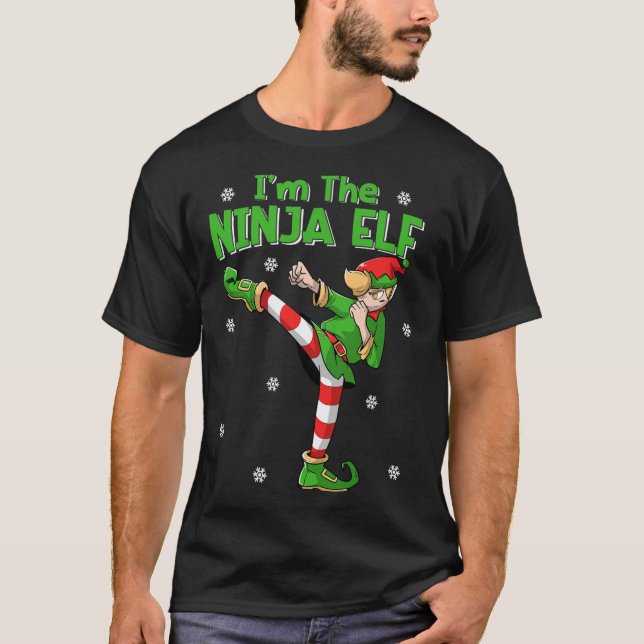 T-shirt Ninja Elf Karate Taekwondo Martial Arts Mixed mart (Devant)