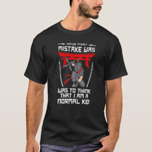 T-shirt Ninja Épée Samurai Ninjutsu Adultes Hommes Garçons