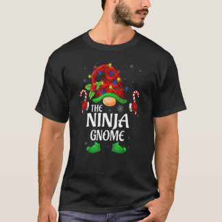 T-shirt Ninja Gnome Buffalo Red Plaid Matching Family Chri