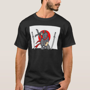 T-shirt Ninja Ninjutsu Adultes Hommes Garçons Filles Shaol