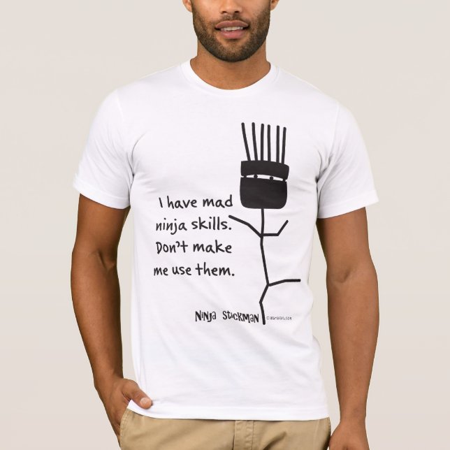 T-shirt Ninja Stickman (Devant)