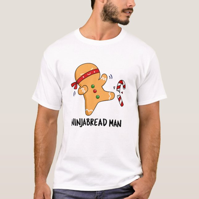 T-shirt Ninjabread Man Funny Gingerbread Pun (Devant)