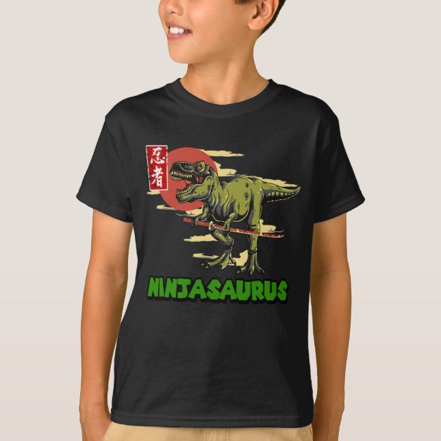 T-shirt Ninjasaurus T rex Dinosaur Hommes Fête des pères F (Devant)
