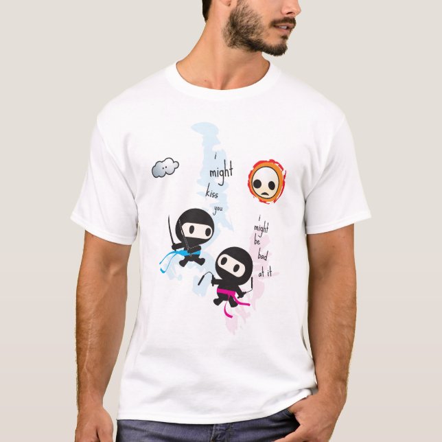T-shirt ninjoo : je pourrais vous embrasser… (Devant)