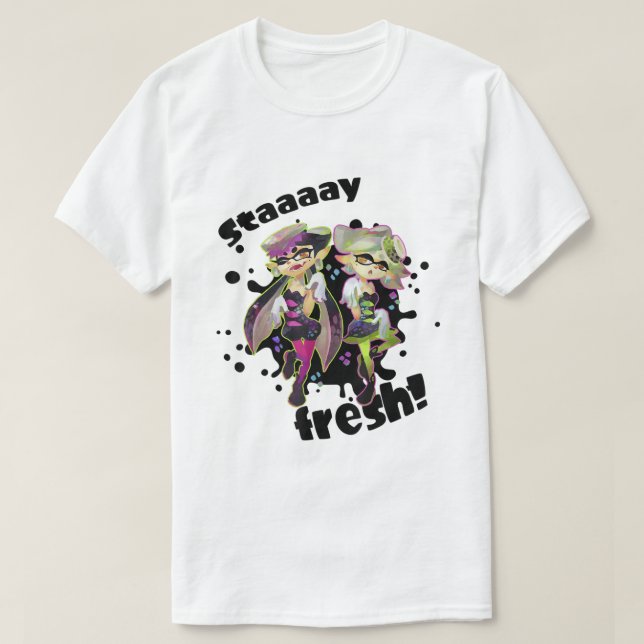 T-shirt Nintendo Splatoon Squid Sisters Stay Fresh Graphic (Design devant)