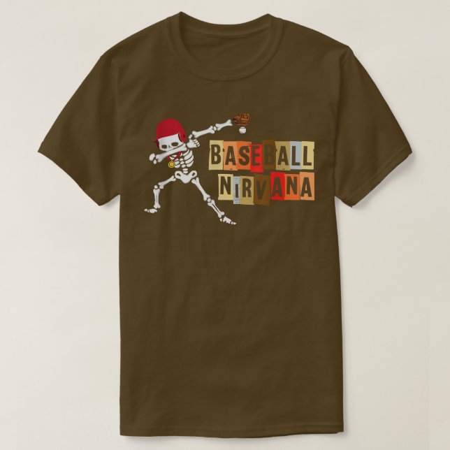 T-shirt nirvana Dabbing Baseball squelette  (Design devant)