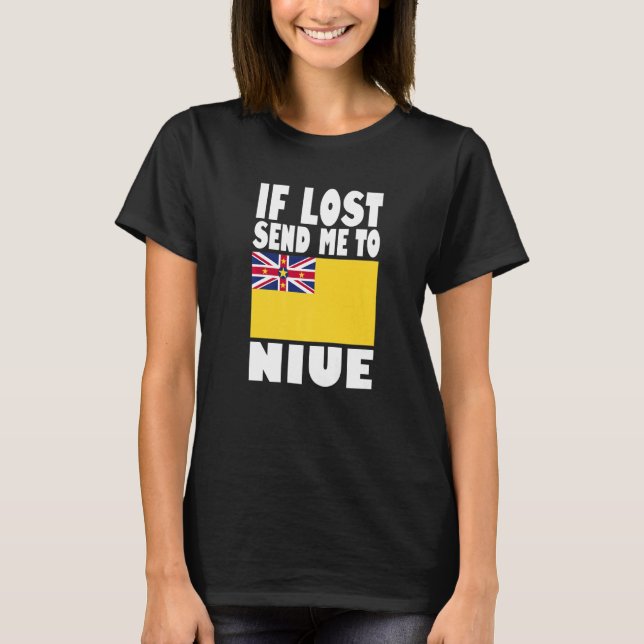 T-shirt Niue Flag Design  If lost send me to Niue Premium (Devant)