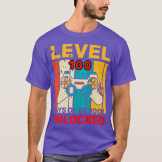 T-shirt Niveau 100 Jours D'École Déverrouillé 21