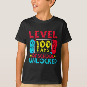 T-shirt Niveau 100 Jours D'École Déverrouillés Garçons 100