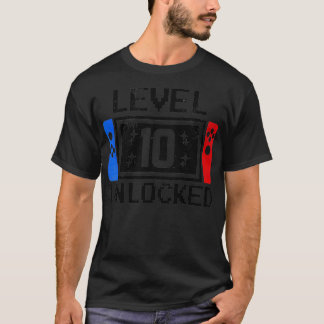 T-shirt Niveau 10 Anniversaires Garçons 10 ans Jeux Vidéo