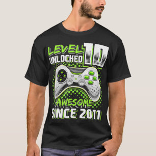 T-shirt Niveau 10 Déverrouillé Awesome 2011 jeu vidéo 10th
