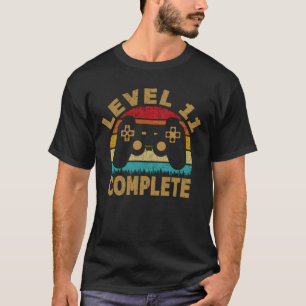 T-shirt Niveau 11 Achevé 11e anniversaire Vidéo Gamer