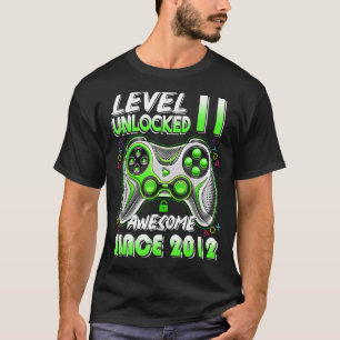 T-shirt Niveau 11 Déverrouillé Awesome 2012 jeu vidéo 11th
