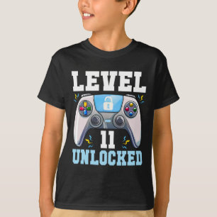 T-shirt Niveau 11 Jeu vidéo déverrouillé 11e Anniversaire 